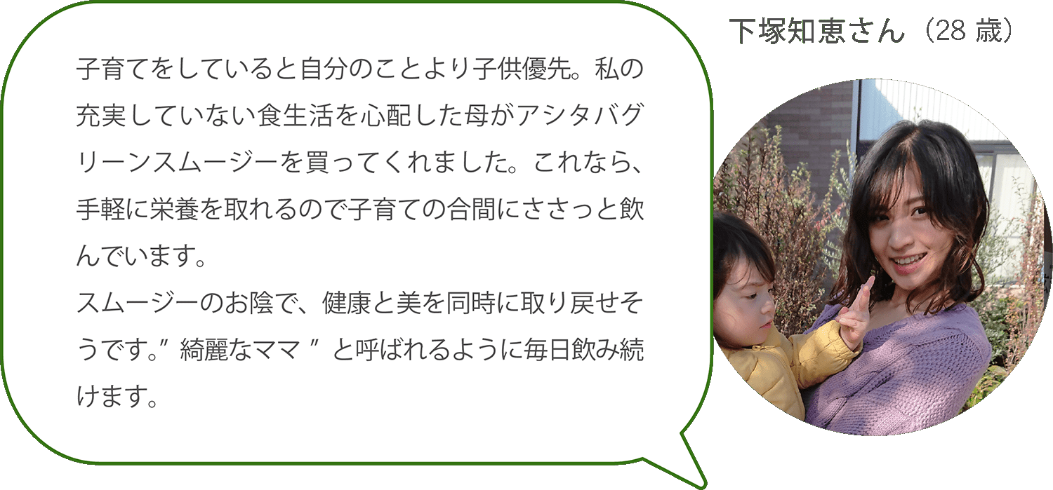 新登場！ 美味しい、飲みやすい!アシタバグリーンスムージー